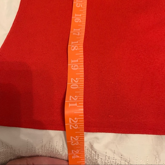 SPENSER JEREMY red thin knit sweater size L with front buckle square neck detail - Picture 10 of 11